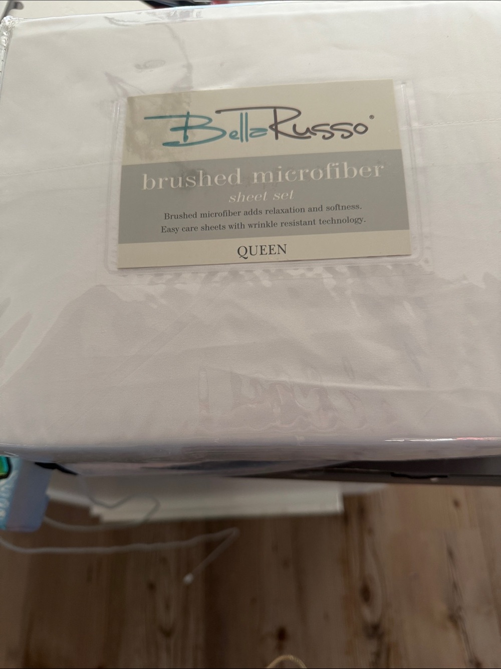 Bella Russo Brushed Microfiber Sheet Set - White (Queen)